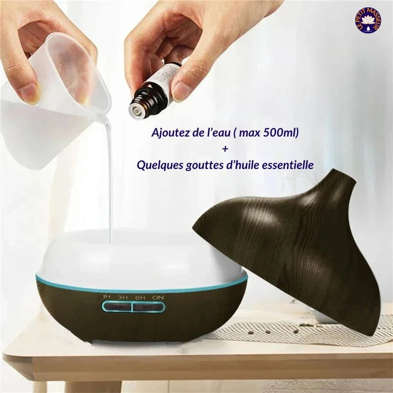 Humidificateur à Ultrasons Effet Bois - Le Petit Masseur