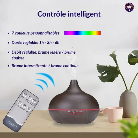 Humidificateur à Ultrasons Effet Bois - Le Petit Masseur