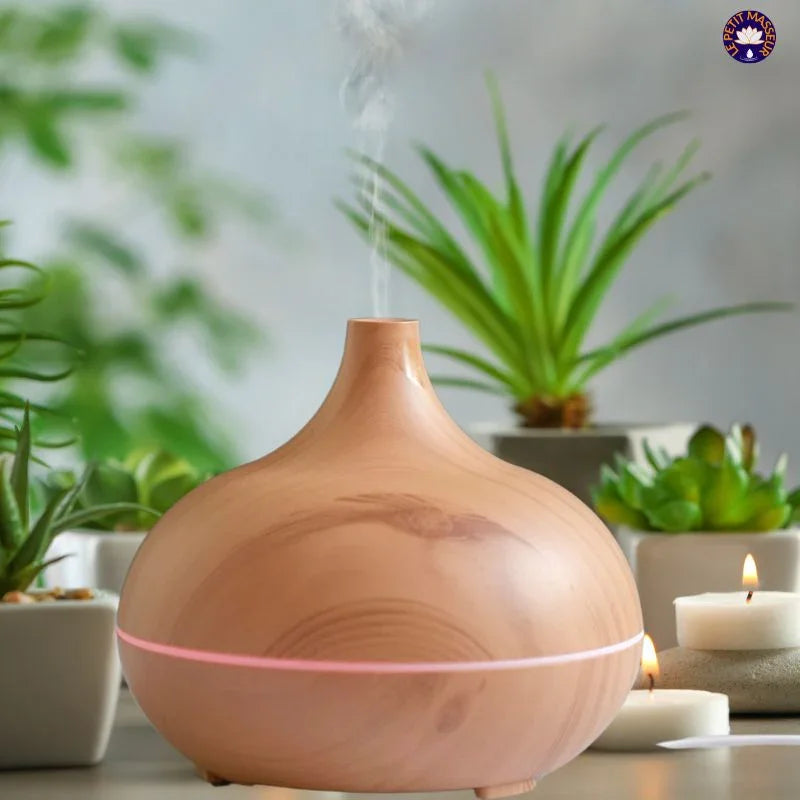 Humidificateur à Ultrasons Effet Bois - Le Petit Masseur