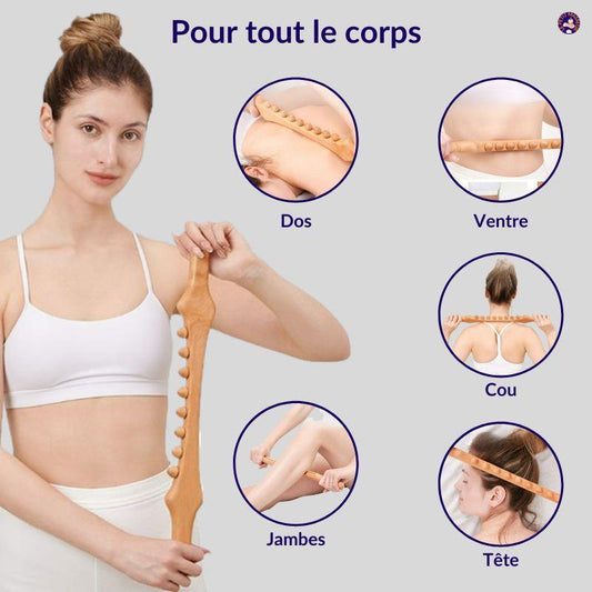 Bâton de massage en bois - Le Petit Masseur