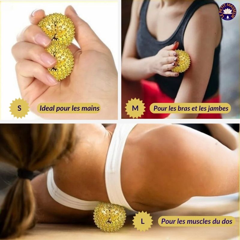 Boules de massage magnétiques - Le petit masseur