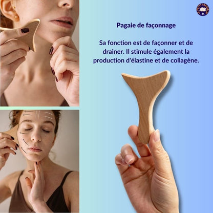 Kit d'accessoires de maderothérapie pour le visage - Le petit masseur