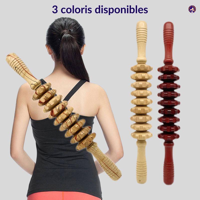 Rouleau de massage en bois - Le petit masseur